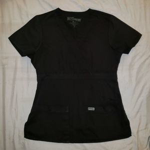Grey's Anatomy Scrub Top in Black size Xsmall